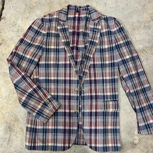 J. Crew Ludlow Madras blazer, sz 36 R, LIKE NEW